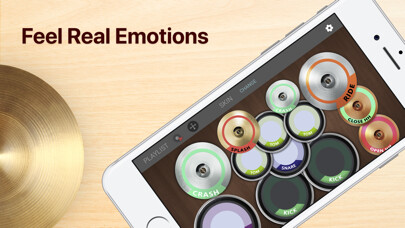 Emulate iPhone app Pocket Drums - Real Drum Set using MyAndroid