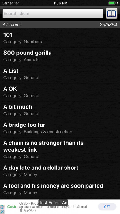 Emulate iPhone app Pocket English Idioms using MyAndroid Emulate iPhone app Pocket English Idioms using MyAndroid