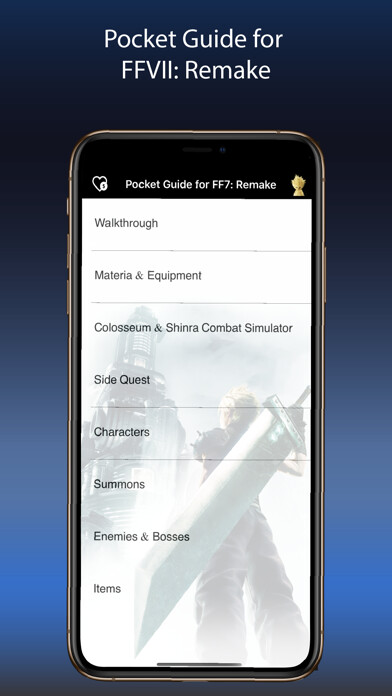 Emulate iPhone app Pocket Guide for FFVII: Remake using MyAndroid