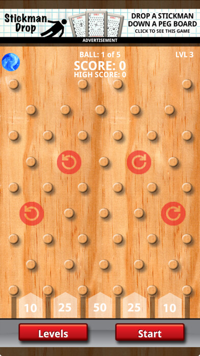 Emulate iPhone app Pocket Pachinko Fun using MyAndroid