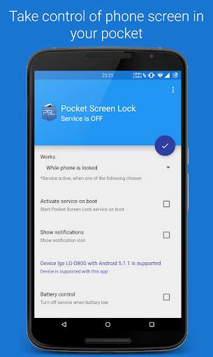 Emulate Android APK Pocket Screen Lock
