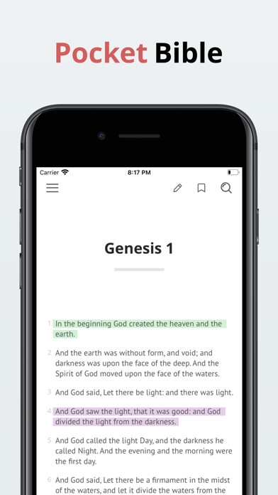 Emulate iPhone app Pocket Study Bible using MyAndroid