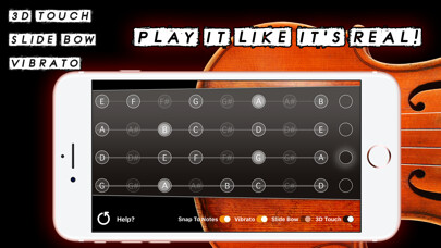 Emulate iPhone app Pocket Violin - Play for real! using MyAndroid