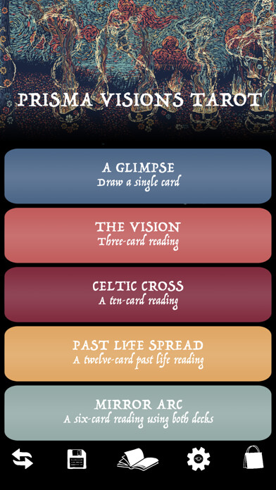 Emulate iPhone app Pocket Visions Tarot using MyAndroid