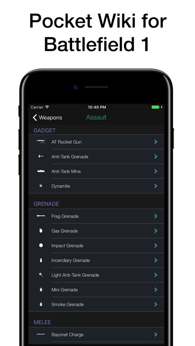 Emulate iPhone app Pocket Wiki for Battlefield 1 using MyAndroid Emulate iPhone app Pocket Wiki for Battlefield 1 using MyAndroid