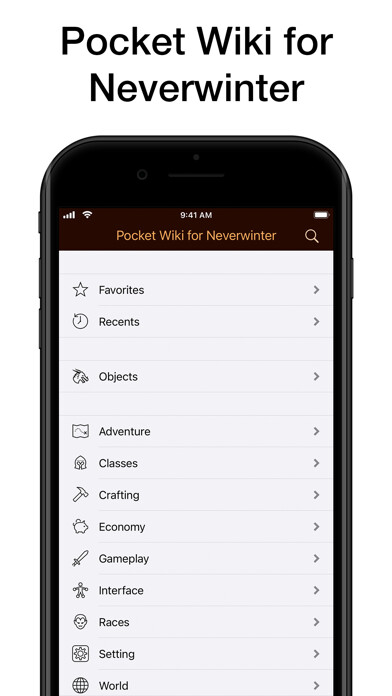 Emulate iPhone app Pocket Wiki for Neverwinter using MyAndroid Emulate iPhone app Pocket Wiki for Neverwinter using MyAndroid
