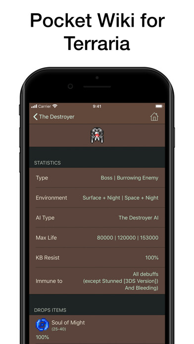 Emulate iPhone app Pocket Wiki for Terraria. using MyAndroid Emulate iPhone app Pocket Wiki for Terraria. using MyAndroid