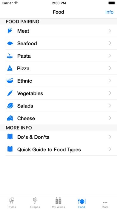 Emulate iPhone app Pocket Wine Pairing: Sommelier using MyAndroid