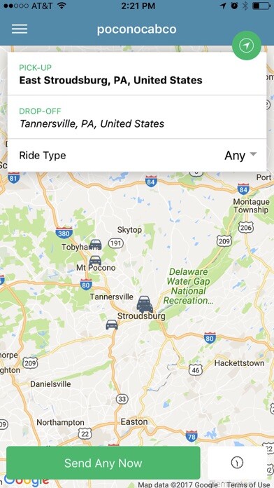 Emulate iPhone app Pocono Cab using MyAndroid Emulate iPhone app Pocono Cab using MyAndroid