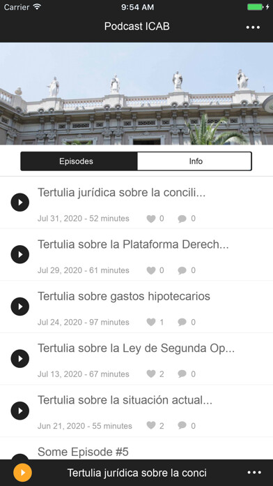 Emulate iPhone app Podcast ICAB using MyAndroid