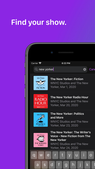 Emulate iPhone app Podest Podcast Player using MyAndroid