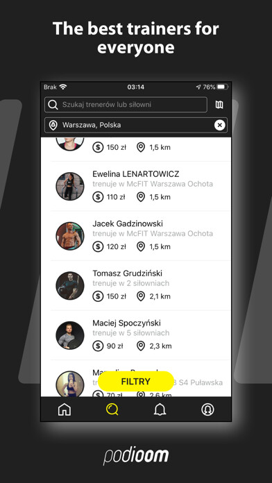 Emulate iPhone app podioom - find your trainer using MyAndroid Emulate iPhone app podioom - find your trainer using MyAndroid