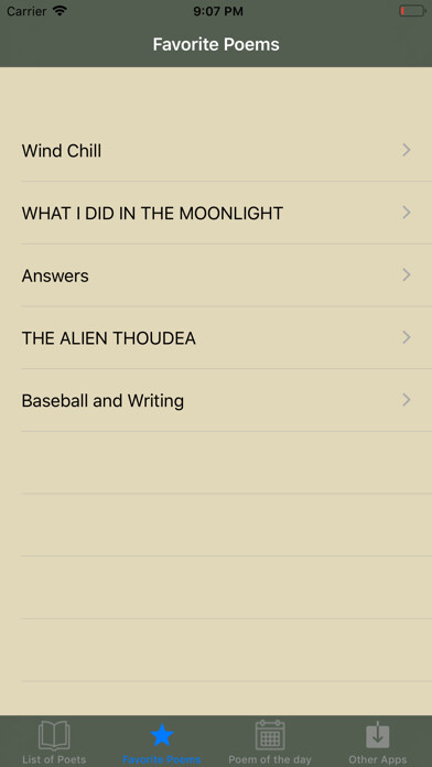 Emulate iPhone app Poems - Poetry in English using MyAndroid Emulate iPhone app Poems - Poetry in English using MyAndroid
