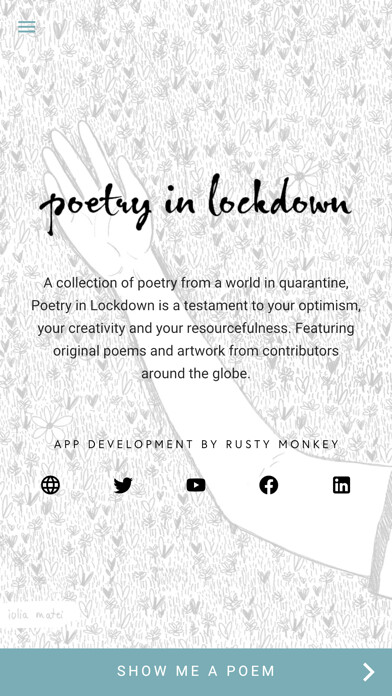 Emulate iPhone app Poetry in Lockdown using MyAndroid