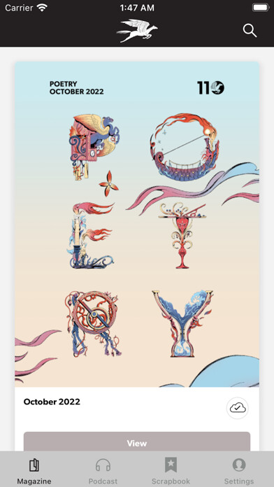 Emulate iPhone app Poetry Magazine App using MyAndroid