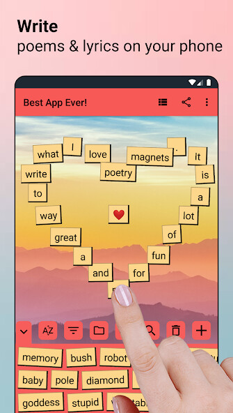 Run android online APK Poetry Magnets: Poem Writing from MyAndroid or emulate Poetry Magnets: Poem Writing using MyAndroid