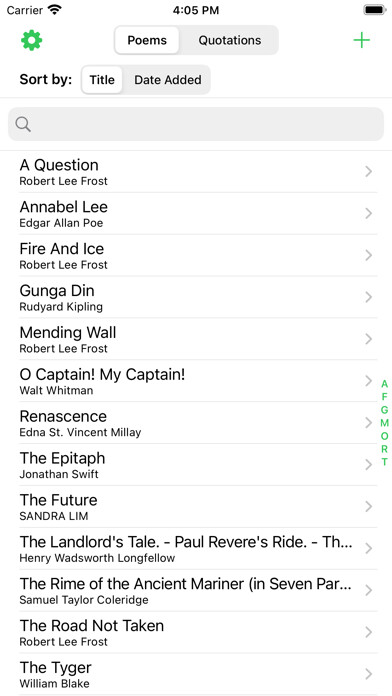 Emulate iPhone app Poets Corner using MyAndroid Emulate iPhone app Poets Corner using MyAndroid