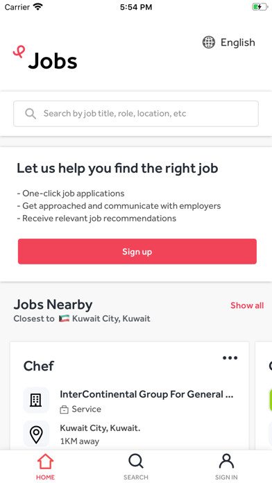 Emulate iPhone app Pogi Job Search using MyAndroid