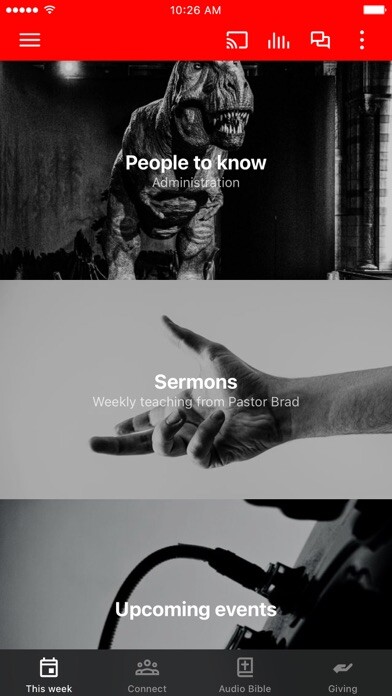 Emulate iPhone app Point Church Little Elm, TX using MyAndroid