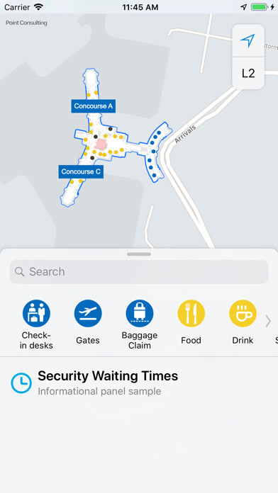 Emulate iPhone app POINT Maps using MyAndroid