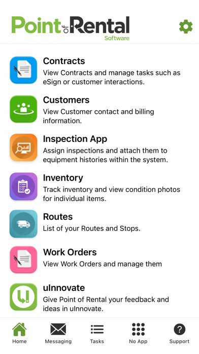 Emulate iPhone app Point of Rental ONE using MyAndroid