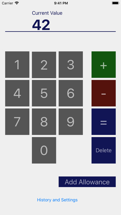 Emulate iPhone app Point Tracker using MyAndroid