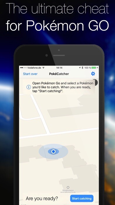 Emulate iPhone app PokéCatcher - Cheat for Pokémon GO using MyAndroid