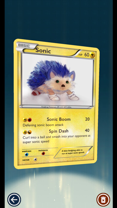 Emulate iPhone app Poke Pics - Pokemon Card Maker using MyAndroid