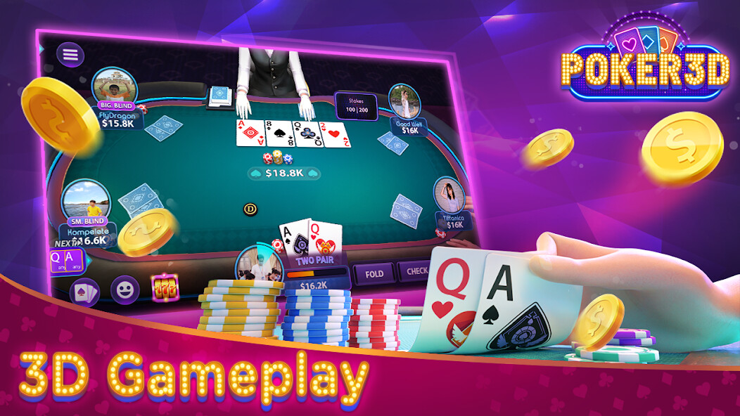 Run android online APK Poker 3D ZingPlay Texas Holdem from MyAndroid or emulate Poker 3D ZingPlay Texas Holdem using MyAndroid