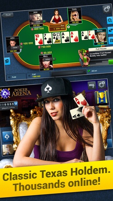 Emulate iPhone app Poker Arena: Texas Holdem Game using MyAndroid