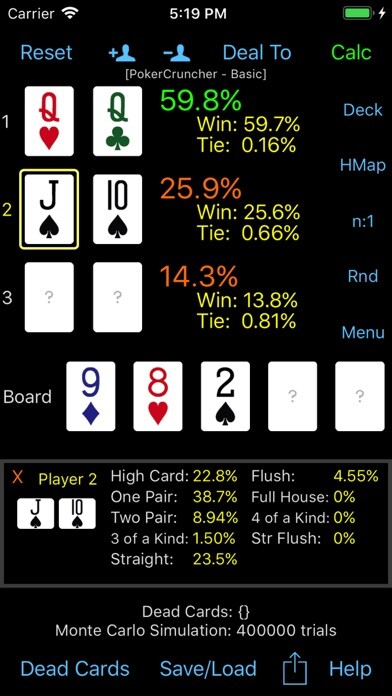 Emulate iPhone app PokerCruncher - Basic - Odds using MyAndroid Emulate iPhone app PokerCruncher - Basic - Odds using MyAndroid