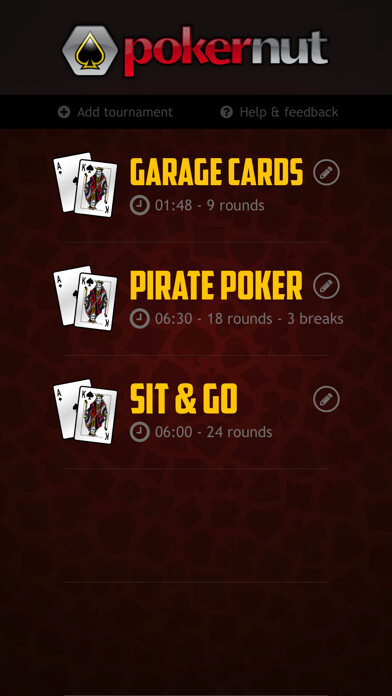 Emulate iPhone app Pokernut Tournament Timer using MyAndroid