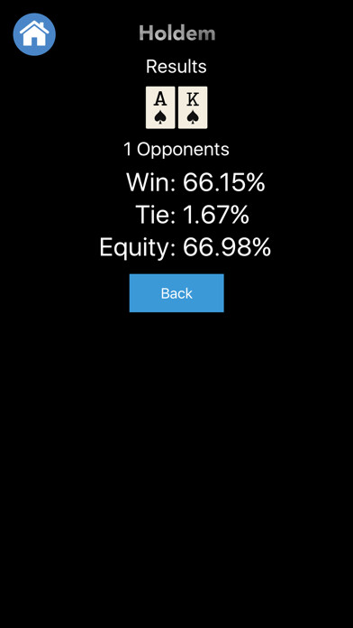 Emulate iPhone app Poker Odds Helper using MyAndroid
