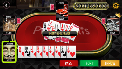 Emulate iPhone app Poker Paris - danh bai offline using MyAndroid