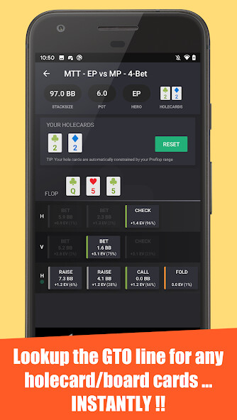 Run android online APK Poker Solver+ - GTO Lookup For No Limit Holdem from MyAndroid or emulate Poker Solver+ - GTO Lookup For No Limit Holdem using MyAndroid