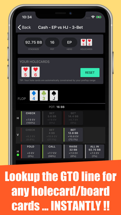 Emulate iPhone app Poker Solver+ - GTO Lookup using MyAndroid Emulate iPhone app Poker Solver+ - GTO Lookup using MyAndroid