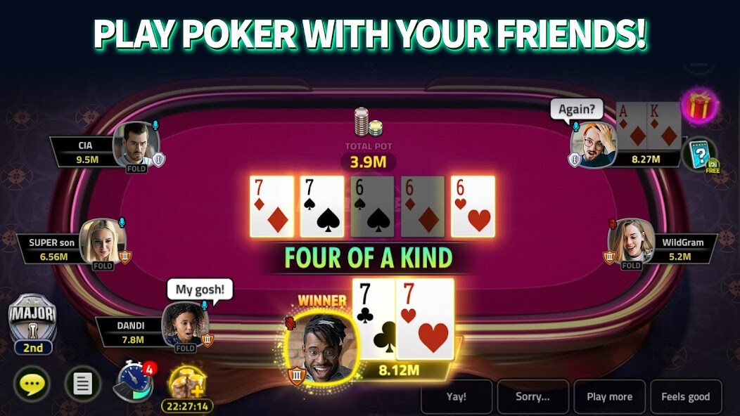 Run android online APK Poker Texas Holdem Face Online from MyAndroid or emulate Poker Texas Holdem Face Online using MyAndroid