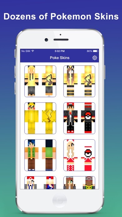 Emulate iPhone app Poke Skins for Minecraft - pokemon Go edition Free using MyAndroid Emulate iPhone app Poke Skins for Minecraft - pokemon Go edition Free using MyAndroid