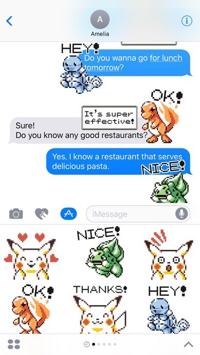 Emulate iPhone app Pokémon Pixel Art, Part 1: English Sticker Pack using MyAndroid