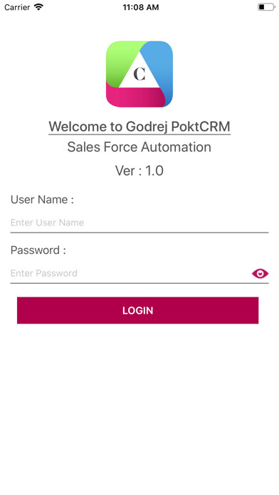 Emulate iPhone app PoktCRM using MyAndroid