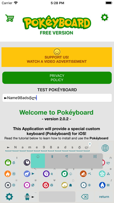 Emulate iPhone app Pokyboard using MyAndroid