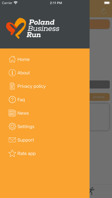 Emulate iPhone app Poland Business Run using MyAndroid