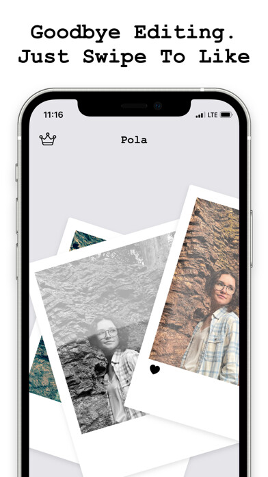 Emulate iPhone app Pola - Swipe Filter Effects using MyAndroid