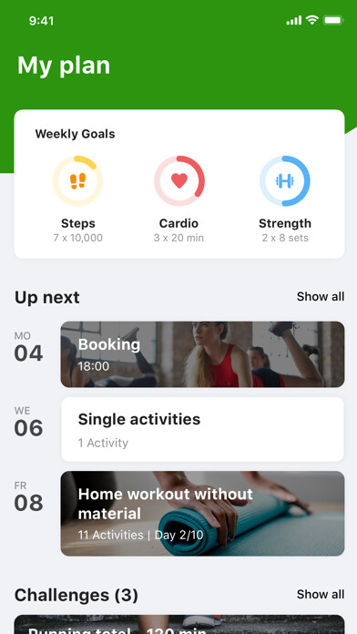 Emulate iPhone app Polder-Fit lifestyle-centrum using MyAndroid