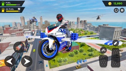 Emulate iPhone app Police Flying Bike Simulator using MyAndroid