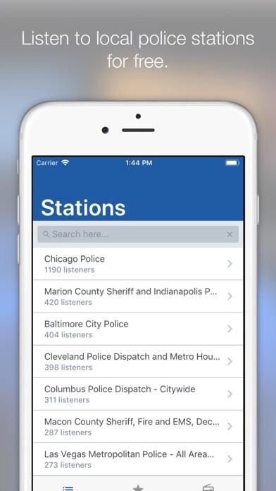 Emulate iPhone app Police Scanner X using MyAndroid