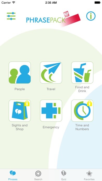 Emulate iPhone app Polish Phrasebook - Travel in Poland with ease using MyAndroid Emulate iPhone app Polish Phrasebook - Travel in Poland with ease using MyAndroid