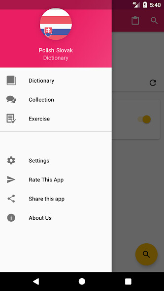 Run android online APK Polish Slovak dictionary from MyAndroid or emulate Polish Slovak dictionary using MyAndroid