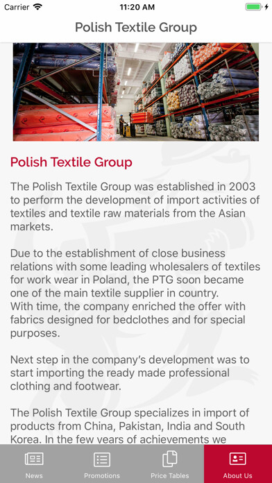 Emulate iPhone app Polish Textile Group using MyAndroid Emulate iPhone app Polish Textile Group using MyAndroid