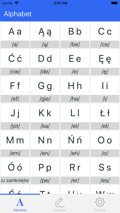 Emulate iPhone app Polish - The Basic Alphabet using MyAndroid Emulate iPhone app Polish - The Basic Alphabet using MyAndroid